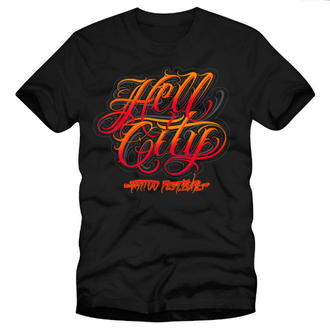 Hell City Big Meas Script Shirts