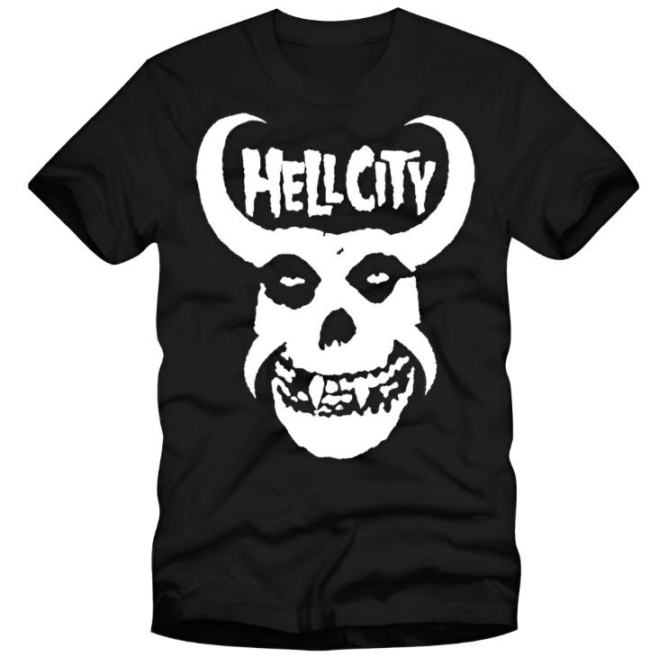 Hell City Crimson Skull Logo Shirts