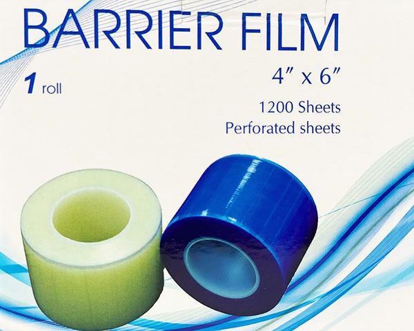 Available at True Tattoo Supply.Surface Barrier Tattoo Film 1 - 4" x6" roll per box With dispenser stand 1200 Blue Sheets per roll Blue perforated sheets for easy setup for tattooing Barrier tattoo film is ideal for wrapping around your materials, this heavy-duty, disposable barrier film roll will make cleaning at the end of the session a breeze.