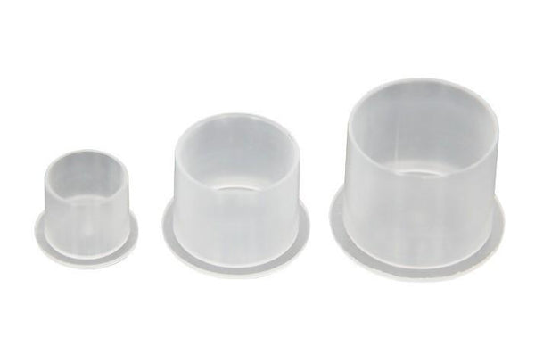 Available at True Tattoo Supply. The True Tattoo Ink Caps feature a wide flat bottom base that prevents ink spillage so no need for ink cap holders or ointment piles to hold your caps up. True Tattoo Ink Caps are available in a variety of three sizes in clear for best ink visibility!    Clear color, and available in a clear bag  Small (10mm), Medium (13mm), Large (18mm)   10mm - Small - 1000  13mm - Medium - 1000  18mm - Large - 500