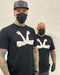 Available at True Tattoo Supply. Tattoo Artist worldwide have been shaking hands this way for decades and now the rest of the world will shake hands like this. During these pandemic times the artists handshake has never been more true and alive! Back by popular demand from the Tattoo community and artists everywhere, we are proud to re-release the Tattoo Artists handshake T-shirts again! Available on comfy Black American apparel T-shirts. Sizes: SM - XXL