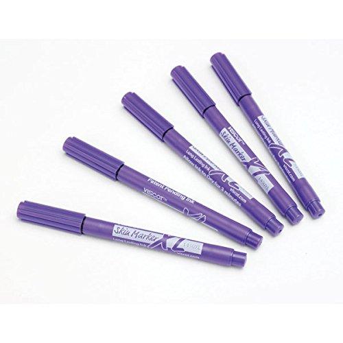Available at True Tattoo Supply. Skin Markers - 10 Pack Skin markers write with non-toxic gentian violet ink on skin and stays visible during tattoos. It comes with a fine tip allowing you to mark with precision. Features: Stays on skin through tattoo procedure Non-toxic Medical grade