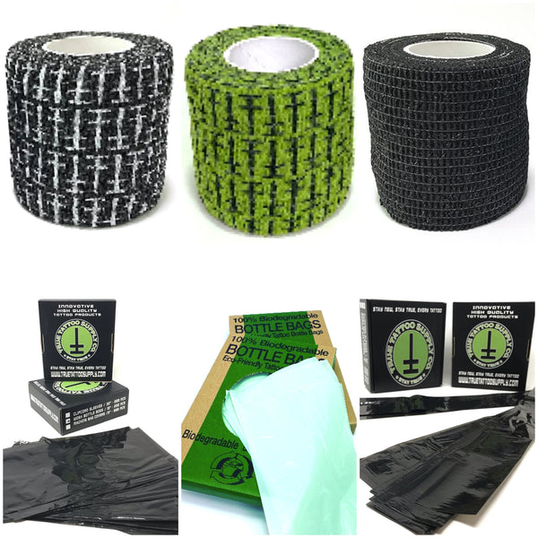 Tattoo Grip Tape / Bottle & Clipcord Bags