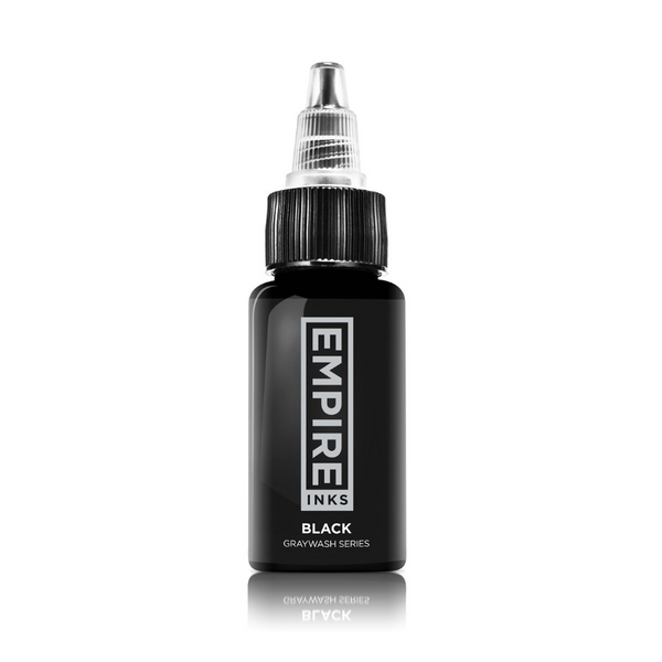 Available at True Tattoo Supply. Empire Ink - Black and White Inks Classic Black: The foundation.All-purpose black. It’s great for the artist that prefers to use only one black in their palette. With this black, you can line, shade, and color. Available in 2oz, 4oz bottles. Ivory Black: Our darkest black.