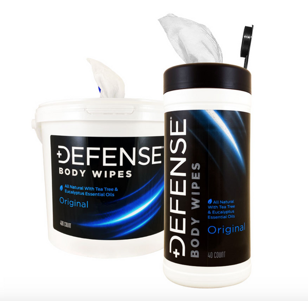 Available at True Tattoo Supply. Defense Original Body Wipes Defense Original Body Wipes are available NOW! The natural tea tree and eucalyptus oil in Defense body wipes provide a spectrum of antimicrobial, antiviral, fungicidal, antibacterial and other benefits and Defense Body Wipes also promote healthy skin. 