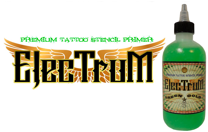Available at True Tattoo Supply. Say goodbye to lost stencils forever! ELECTRUM Premium Tattoo Stencil Primer is the industry's leading stencil application product. A claim that's backed by consistent positive customer feedback and growing brand loyalty. ELECTRUM was developed by tattoo artists for tattoo artists, and is manufactured by tattoo artists.